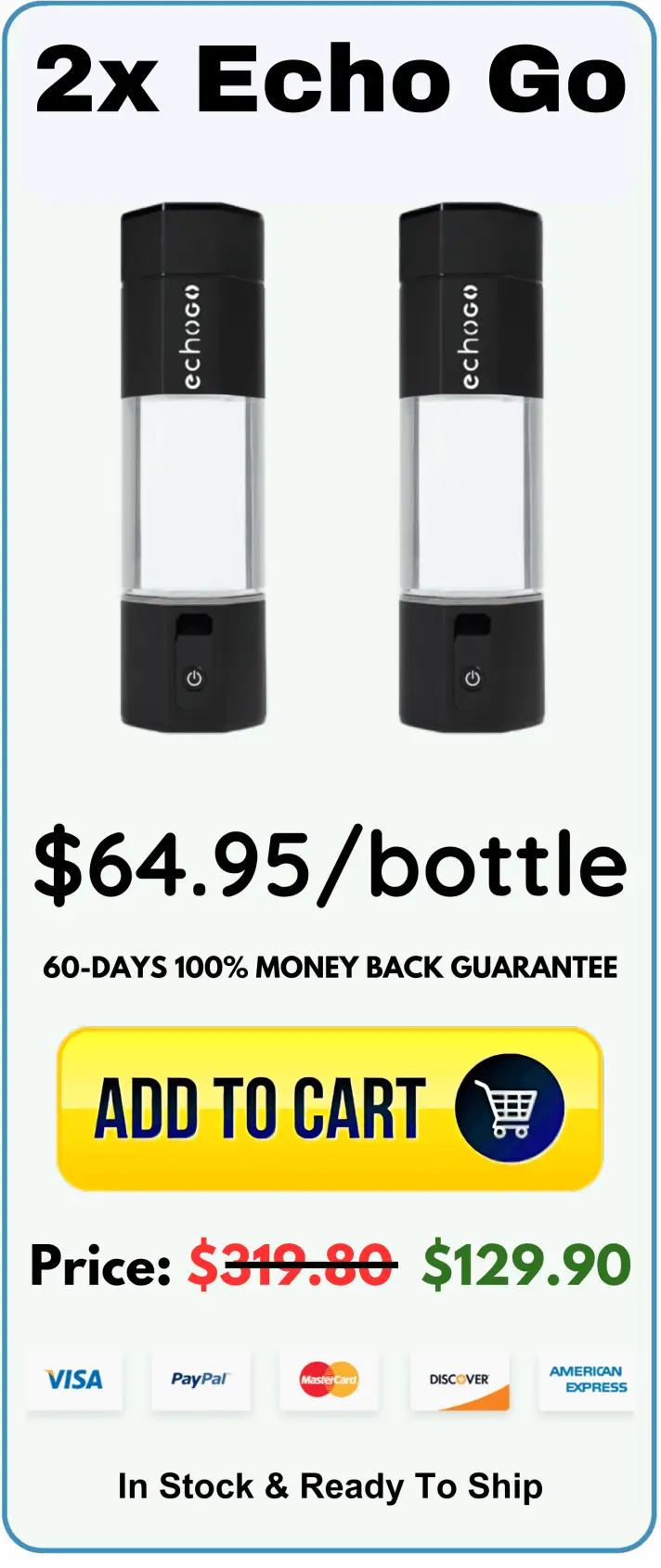 Echo Go Hydrogen Water Bottle offer price